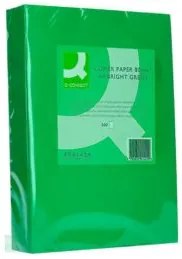 Papel de Cor q-Connect Din a4 80 gr Verde Intenso Embalagem de 500 Folhas