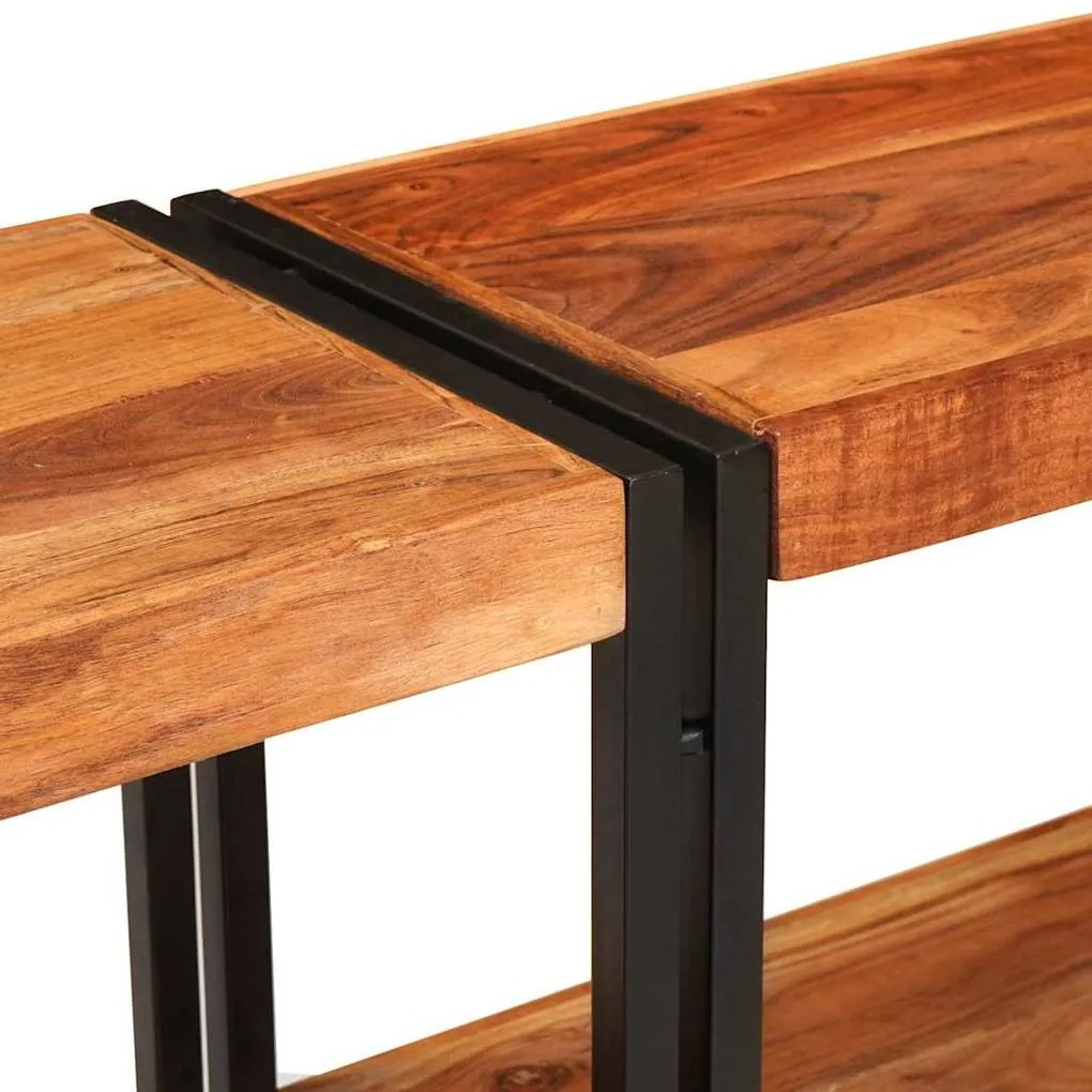 Mesa de Console 160x33x75 cm Acácia Bruta Maciça