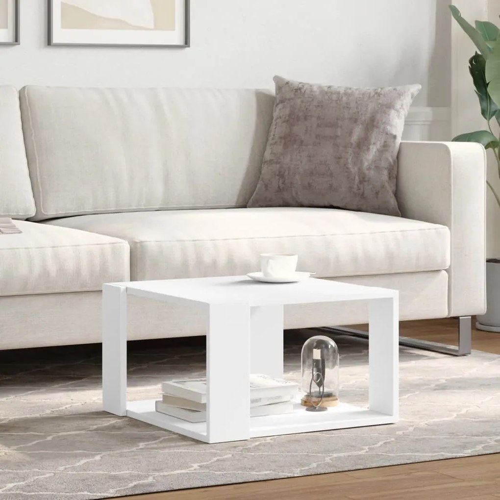 Mesa de centro 51,5x51,5x30 cm derivados de madeira branco