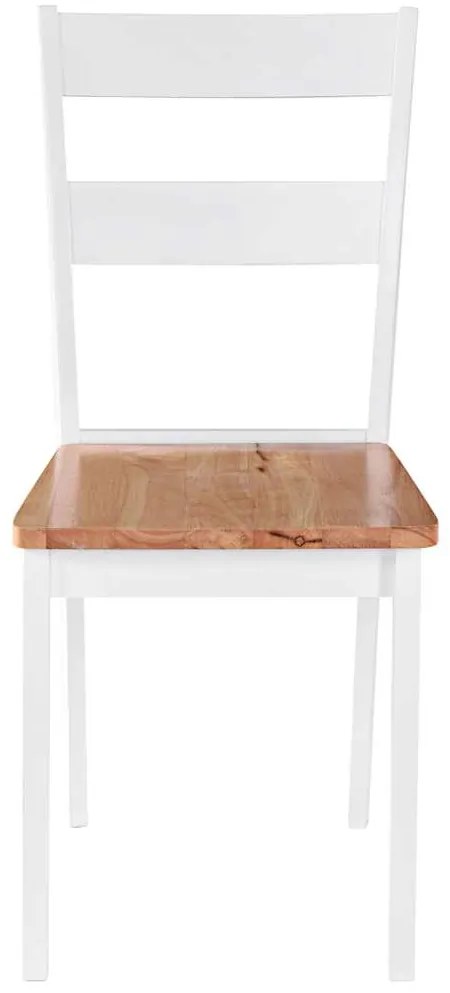 Cadeiras de jantar 4 pcs madeira de seringueira maciça branco