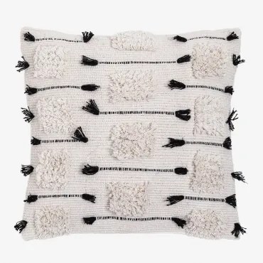 Coussin Carré 45x45 Cm En Coton Feyre Branco - Sklum