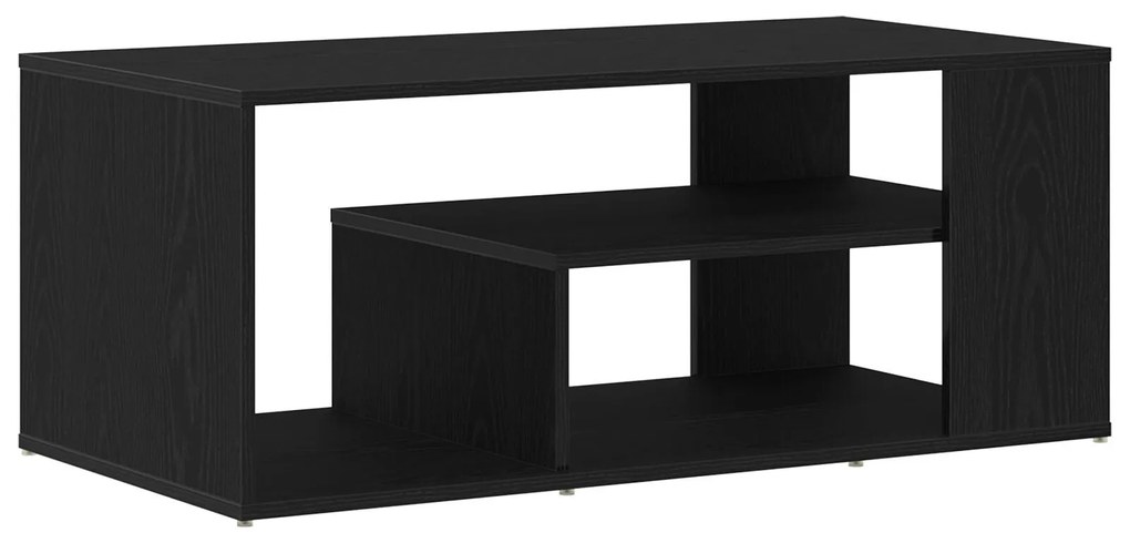 Mesa de Centro vidaXL Preto Carvalho 100x50x40 cm Madeira de Engenhari