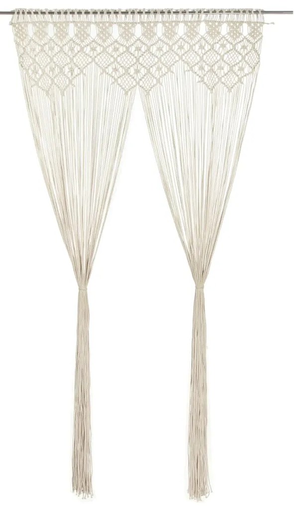 Cortina em macramé 140x240 cm algodão