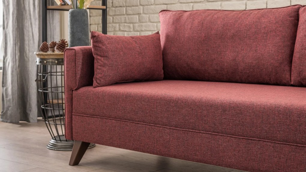 Sofá de Canto Bella – Vermelho Claret – 275 cm