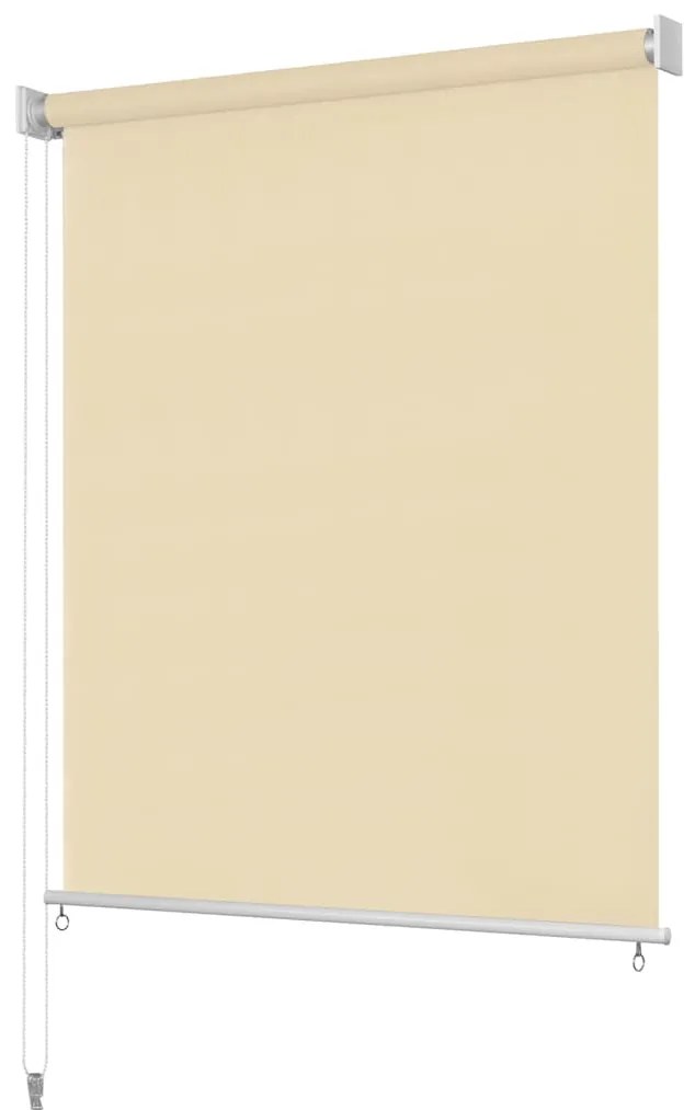 vidaXL Estore de rolo para exterior 220x140 cm creme