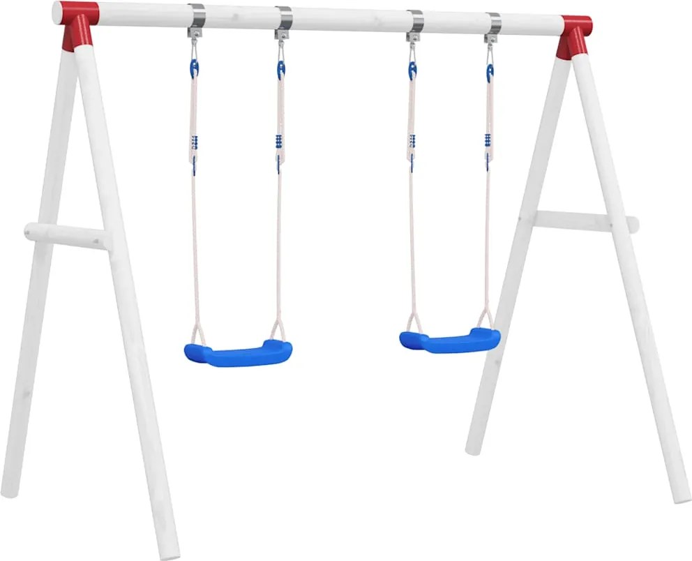 vidaXL Assentos de baloiço com cordas 2 pcs 38x16 cm polietileno azul