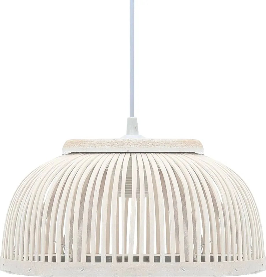 vidaXL Candeeiro suspenso semicircular 40 W 34x14,5 cm E27 bambu