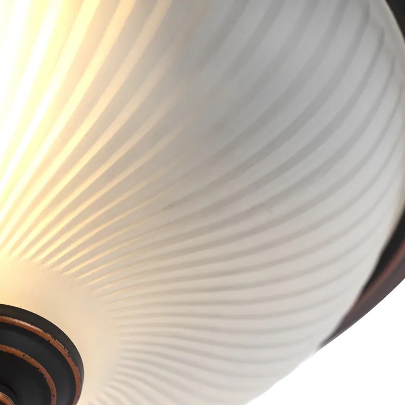 Candeeiro de teto clássico castanho opal - Classico