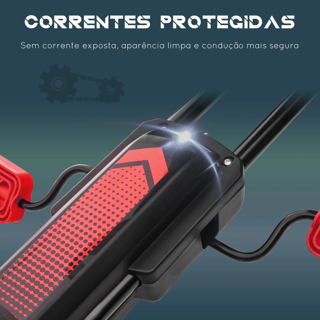 HOMCOM Kart a Pedais para Crianças 5-12 Anos Kart a Pedais Infantil com Assento Ajustável Pneus Insufláveis Amortecimento e Travão de Mão Carga Máx. 50kg 121x58x61cm Vermelho