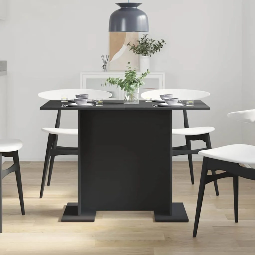 Mesa de Jantar Preta 100x60x75 cm Madeira Engenharia
