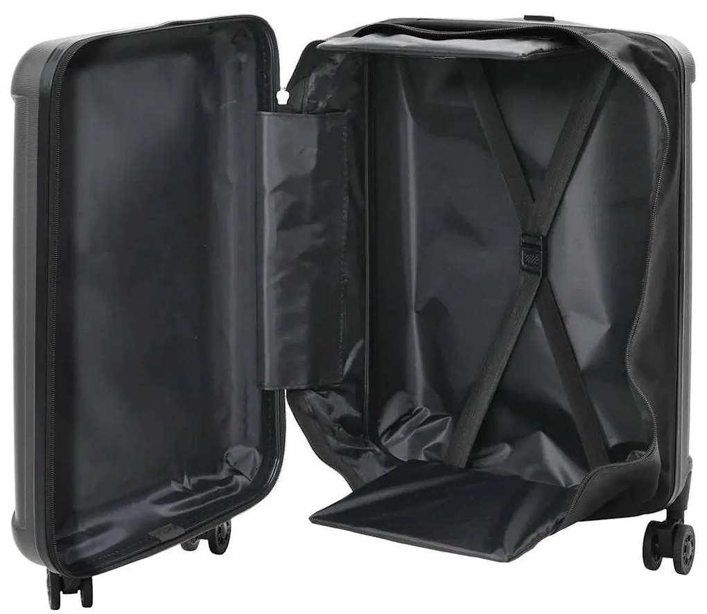 Mala Dobrável Tecido Duro 20'' Cinza Escuro 34x23x55.5 cm ABS