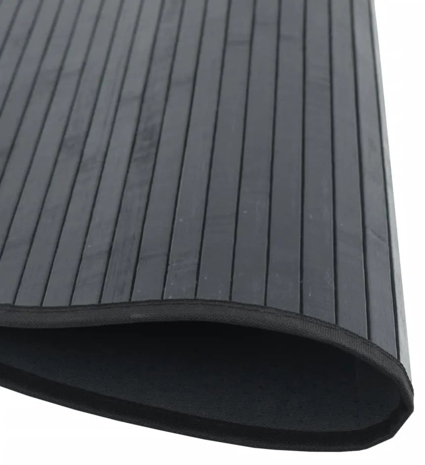 Tapete redondo 80 cm bambu preto