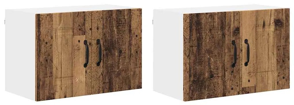 vidaXL Armário de Cozinha 2 pcs Madeira antiga 60 x 31 x 40 cm