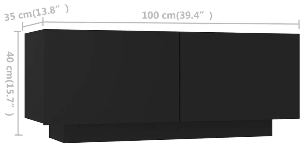 Móvel de TV Giancarlo com Luzes LED de 180cm - Preto - Design Moderno