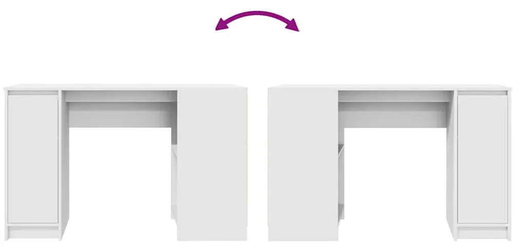 Secretária 120x42x76 cm derivados de madeira branco