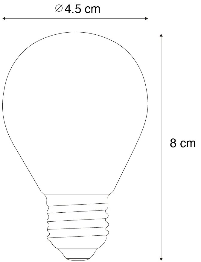 Conjunto de 5 Lâmpadas LED E27 Reguláveis Vidro Transparente P45 3W 250 lm 3000K