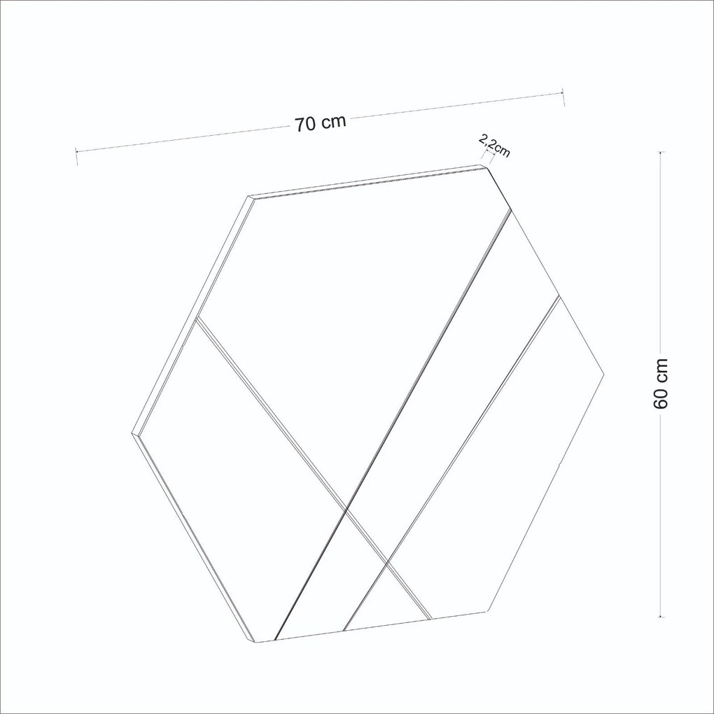 Espelho Saga – Branco – 70 x 60 x 2,2 cm