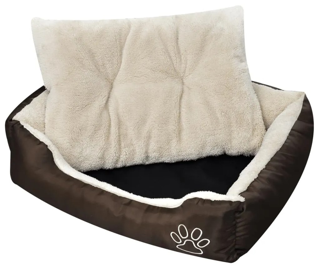 vidaXL Cama para cães quente com almofadão acolchoado S