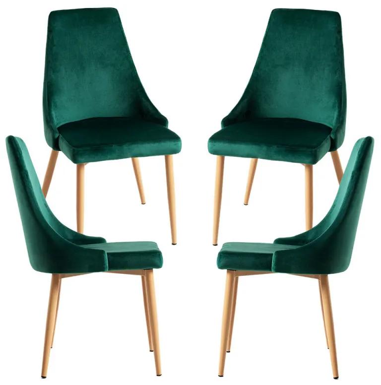 Pack 4 Cadeiras Stoik Wood - Verde