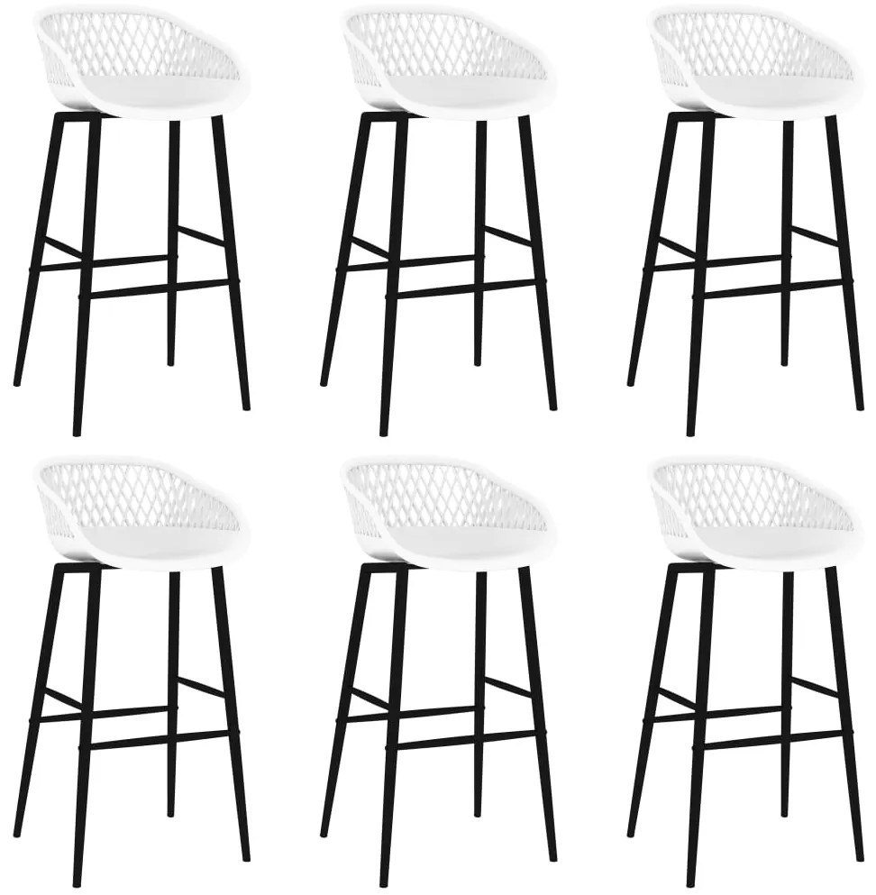 7 pcs conjunto de bar branco