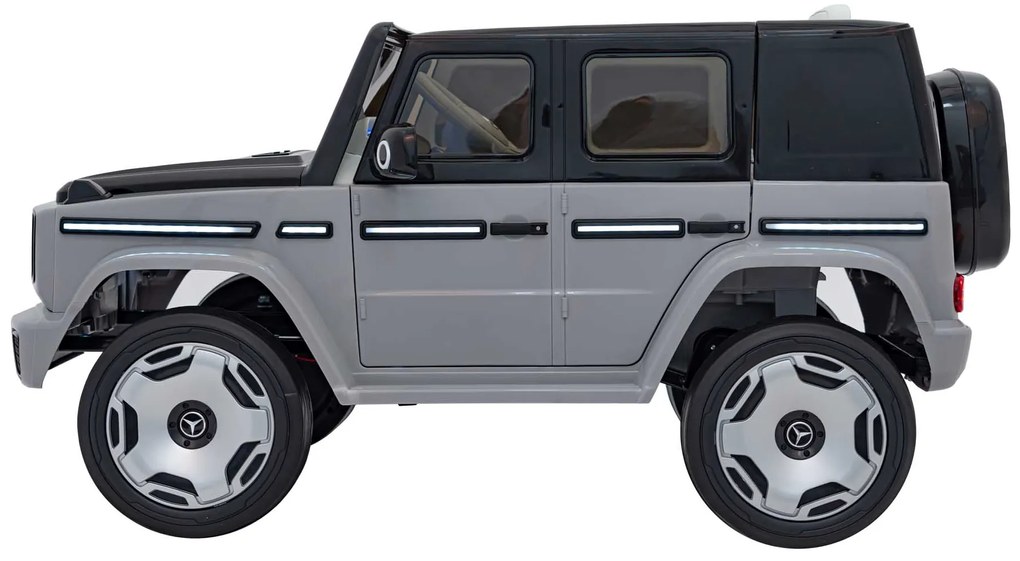 Carro elétrico para Crianças Mercedes Benz EQG 12V 4x4 Todas Espuma EVA, Assento couro ecológico Cinzento