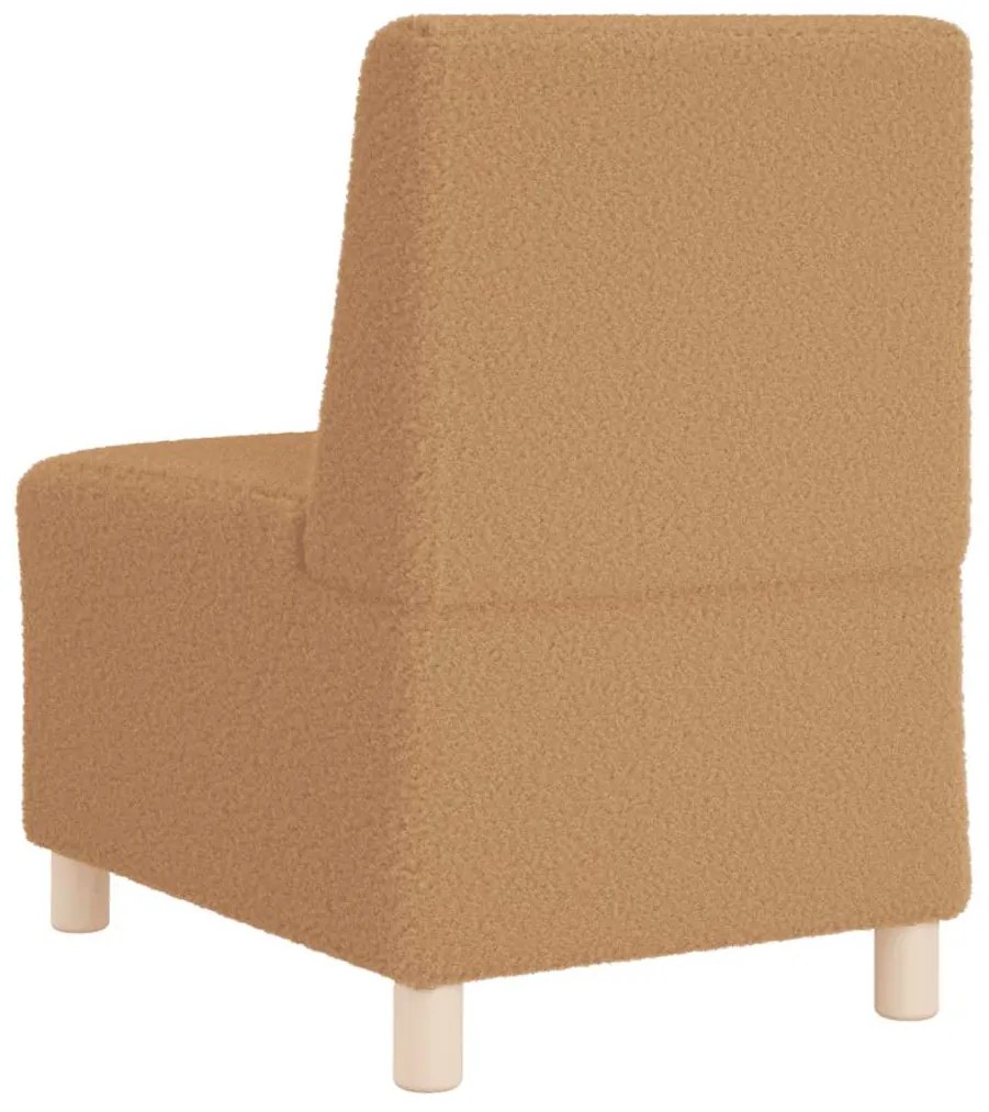 Poltrona 55 cm tecido encaracolado tipo lã bege