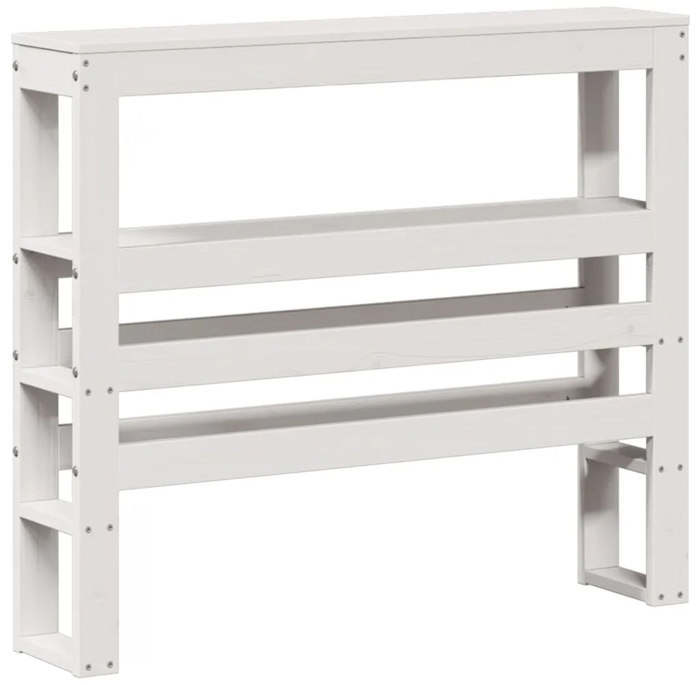 Cama sem colchão 90x190 cm madeira de pinho maciça branco