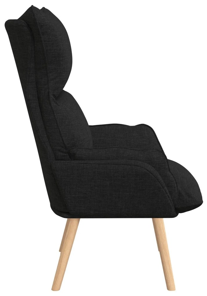 Cadeira Relaxante vidaXL Preto Tecido