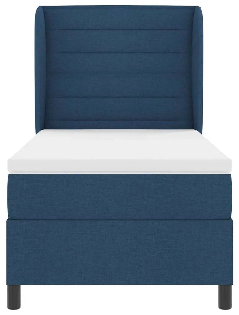 Cama Box Azul com Colchão 100x200 cm em Tecido