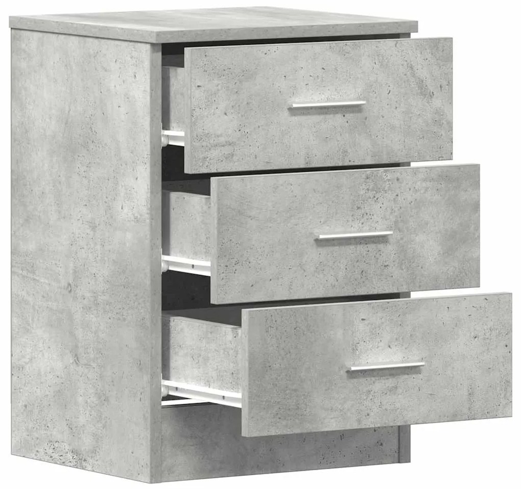 Mesa de cabeceira derivados de madeira cinzento cimento