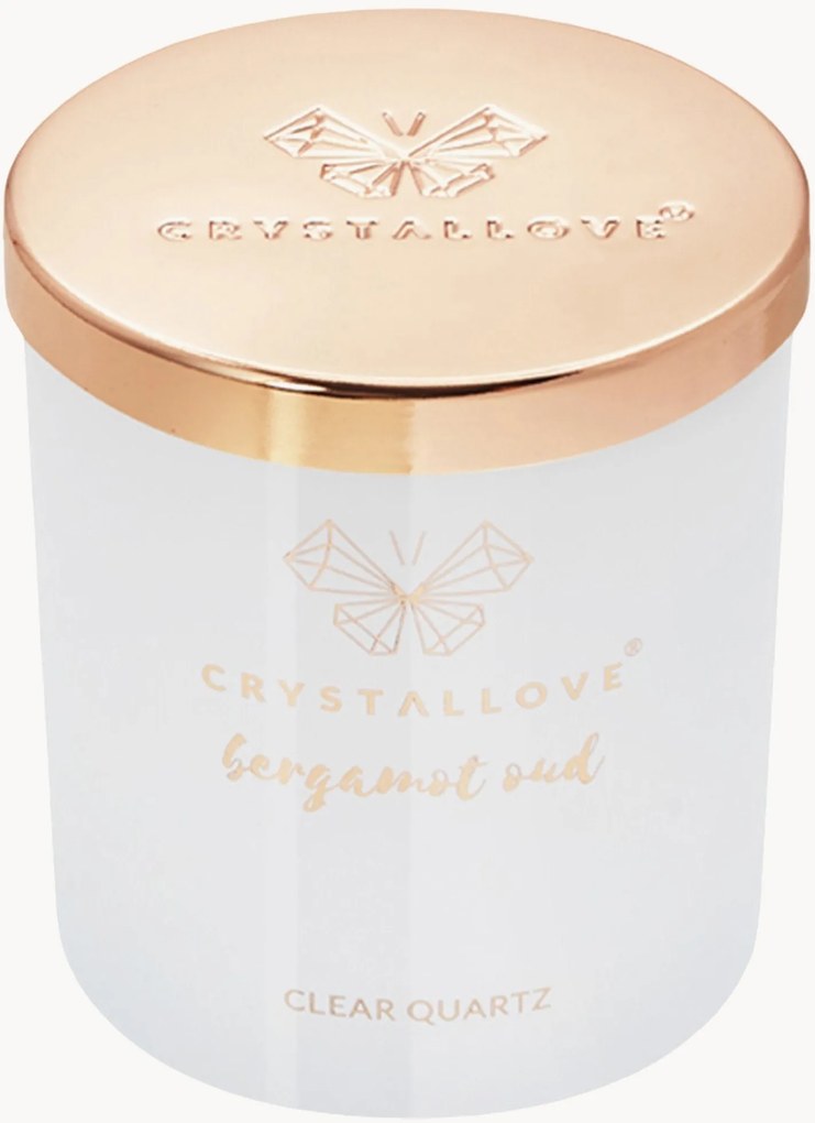 Vela de soja com quartzo transparente Crystallove (bergamota oud)