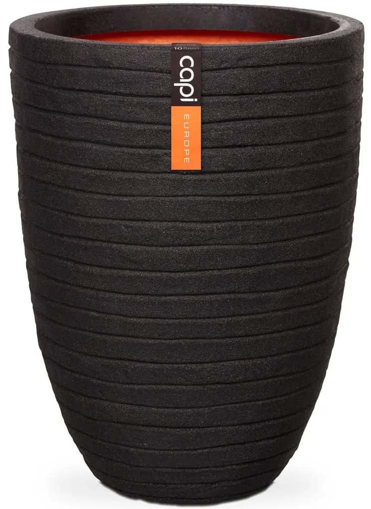 424272 Capi Vaso elegante e baixo Nature Row 36x47 cm preto KBLRO782
