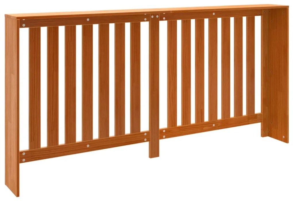Cobertura de radiador 169x19x84 cm pinho maciço castanho cera