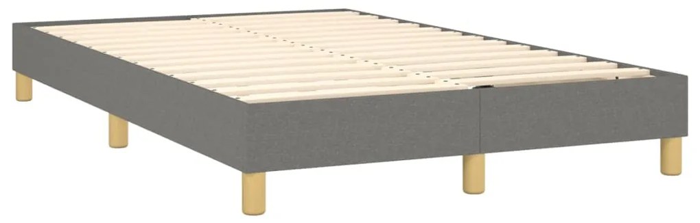 Estrutura de cama sem colchão 120x200 cm tecido cinzento-escuro