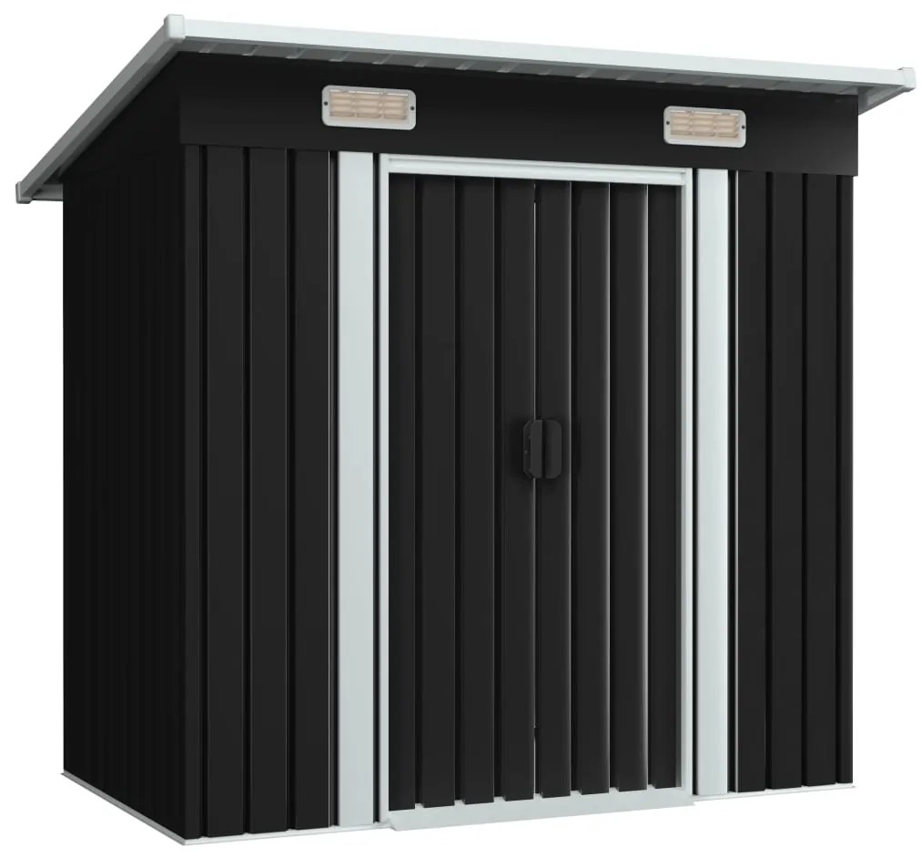 47026 vidaXL Abrigo de jardim aço antracite