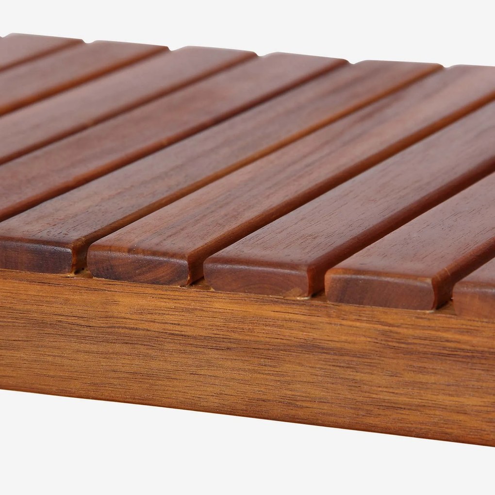 Sapateira 2 em 1 em madeira de acácia 45 x 87 x 30 cm Castanho
