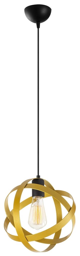 Candeeiro de Teto Gezegen – Preto e Dourado – 25 cm