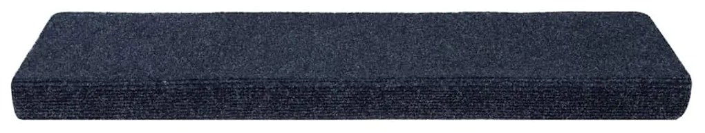 Tapetes de escada 5 pcs 65x21x4 cm tecido agulhado antracite