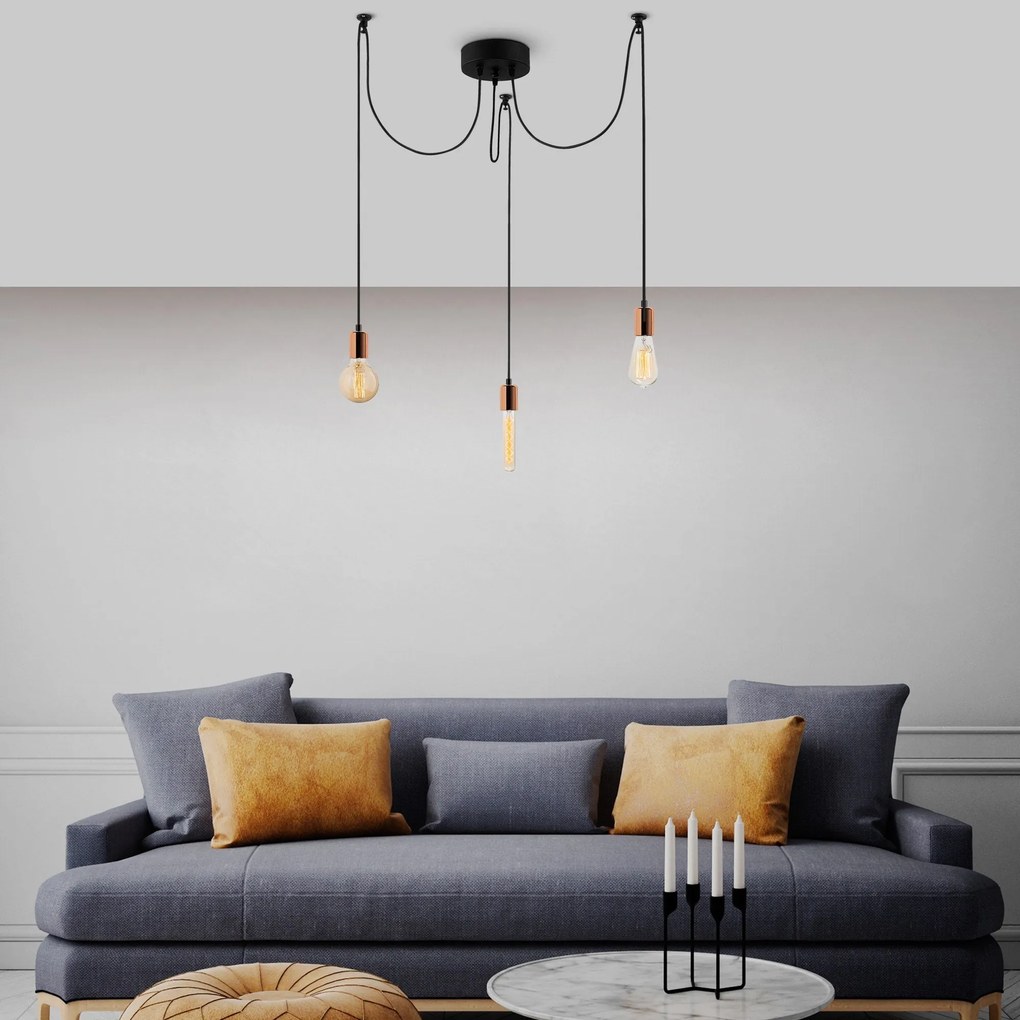 Candeeiro de Teto Kabluni – Cobre – 96 x 96 cm
