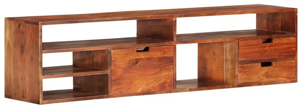 Móvel de TV 140x30x35 cm madeira de acácia maciça