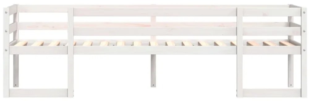 Estrutura de cama infantil 80x200 cm pinho maciço branco