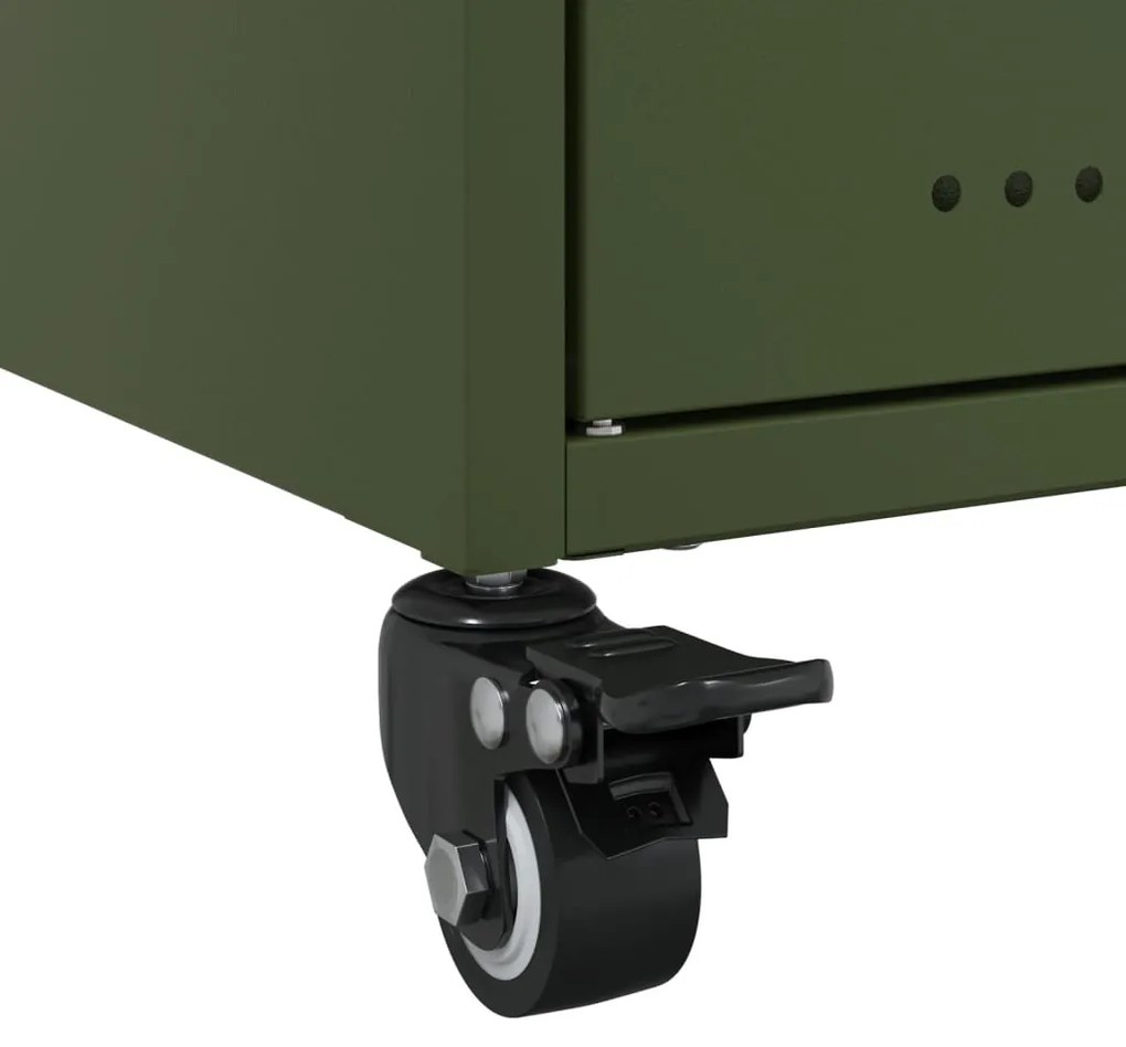 Móvel de TV 68x39x43,5 cm aço verde azeitona