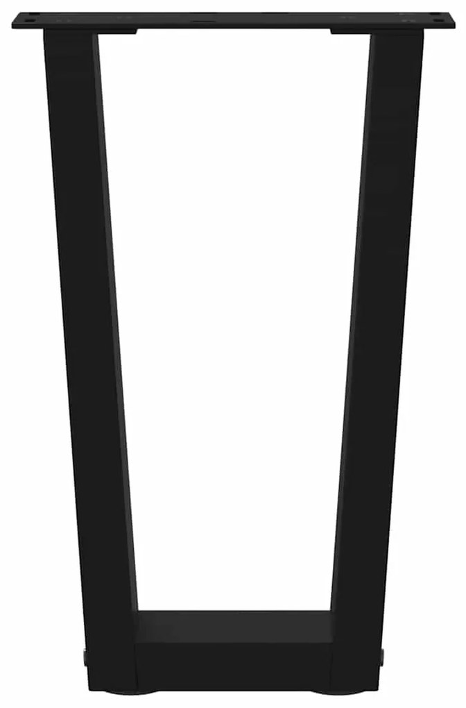 Pés para mesa de centro em V 2 peças preto 28x(42-43,3) cm aço