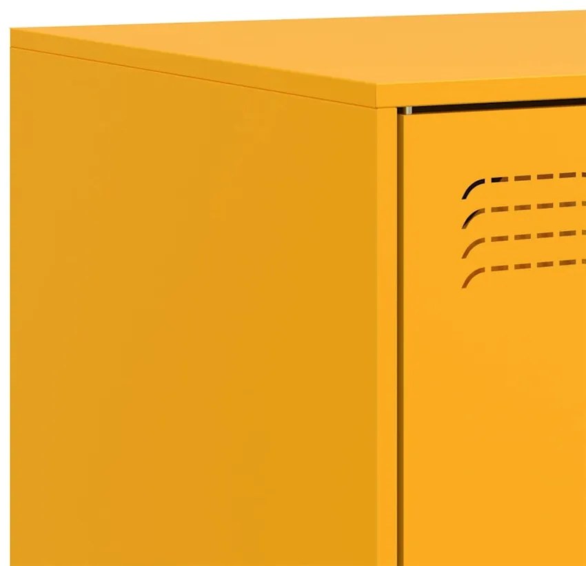 Móvel de TV 67x39x44 cm aço amarelo mostarda