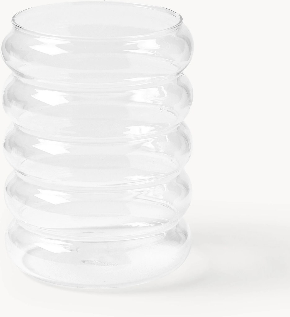 Copos altos em vidro borossilicato artesanais Bubbly, conjunto de 4