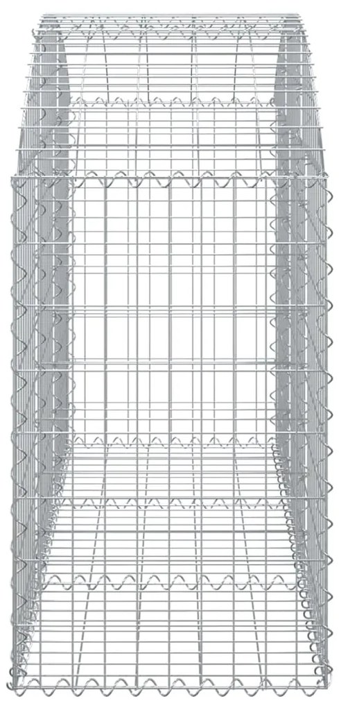 Cesto gabião arqueado 150x50x80/100 cm ferro galvanizado