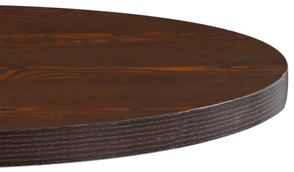 Mesa bistrô 80 cm MDF castanho-escuro