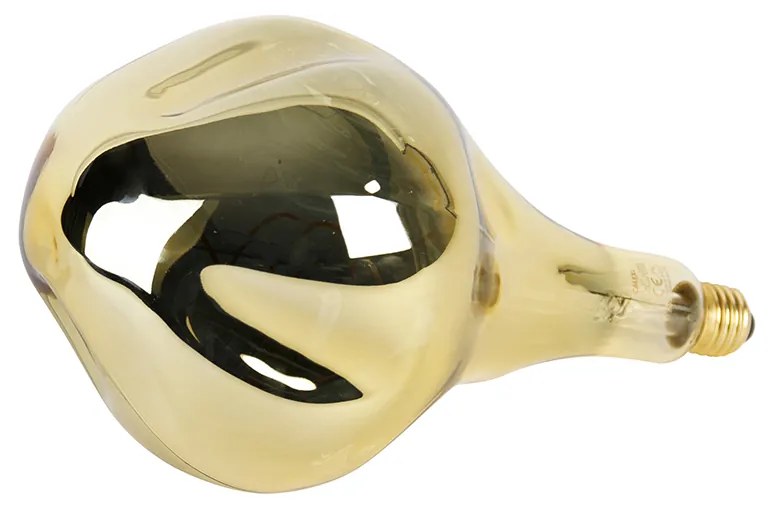 Lâmpada LED regulável E27 G165 espelho dourado 6W 100lm 1800K