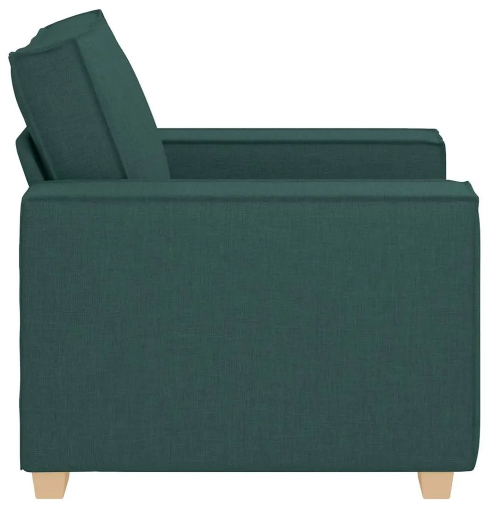 Sofá-cadeira Verde Escuro 60 cm Tecido
