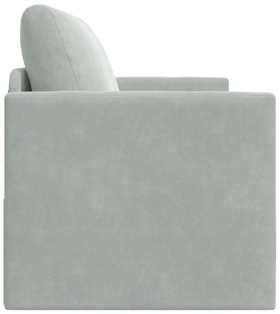 Sofá Cama de Chão 2-em-1 Cinza Claro 124x204x61 cm Veludo